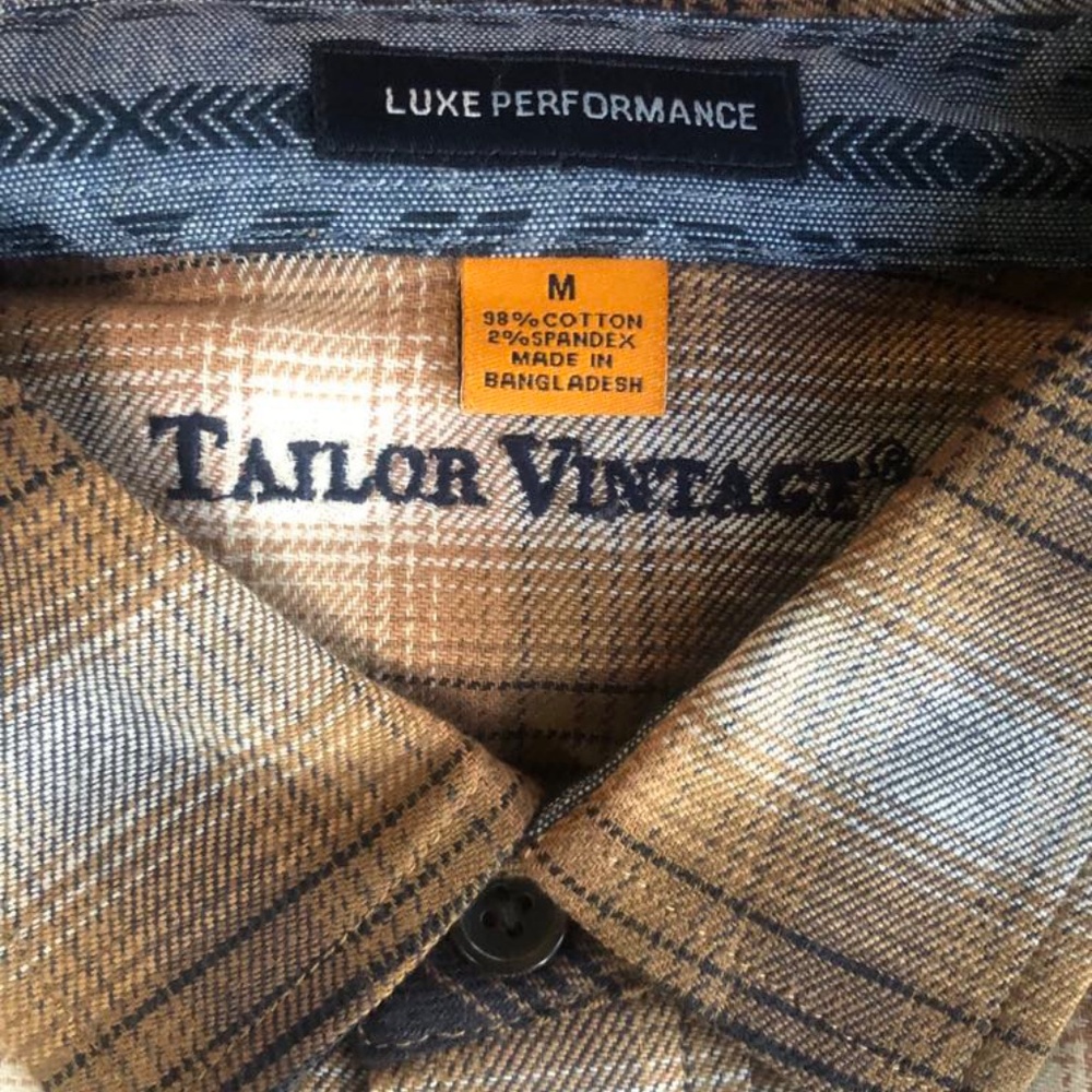 Tailor Vintage Luxe performance flannel men’s casual long sleeve shirt. - Picture 4 of 4
